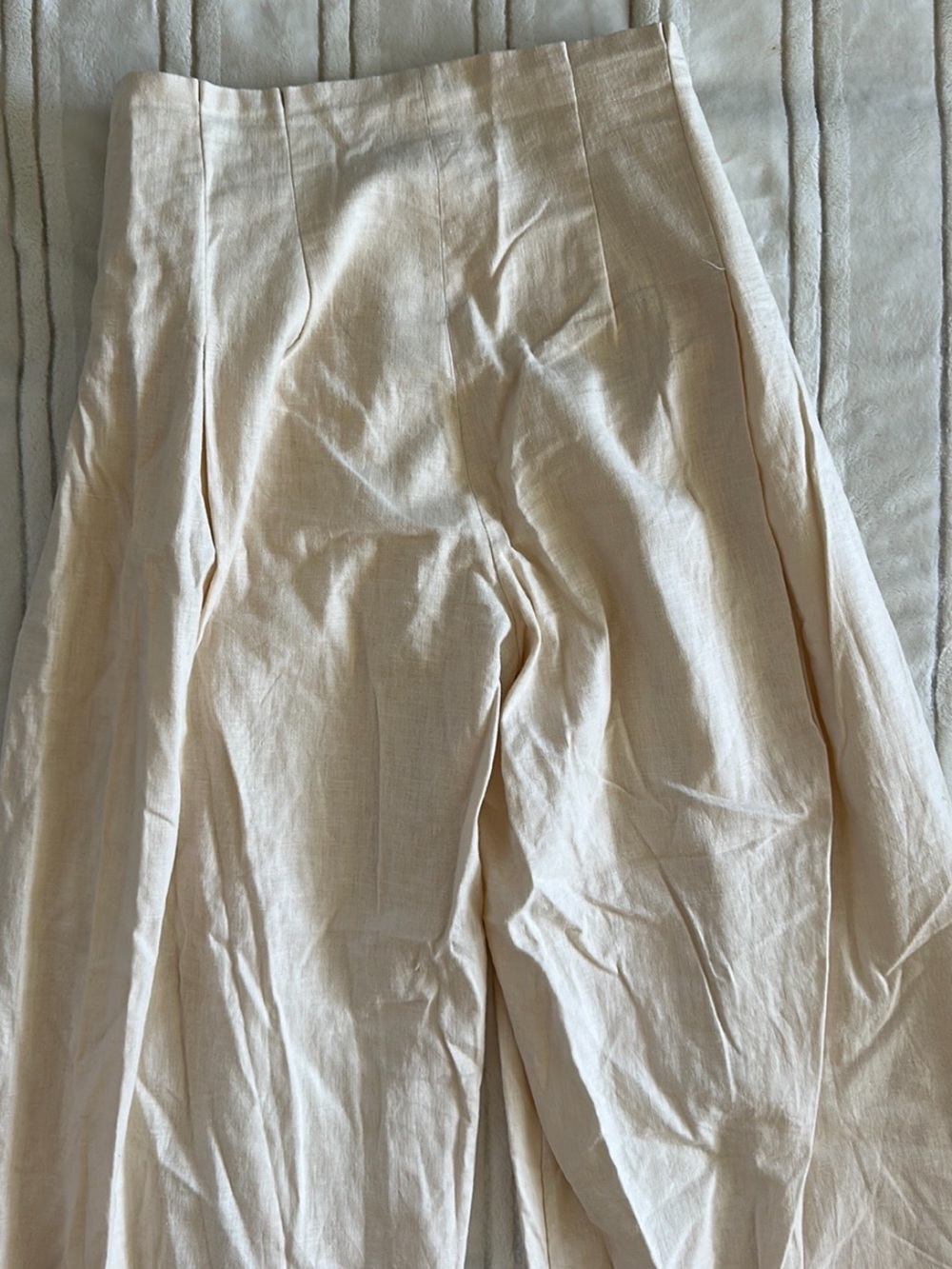 St. Agni Cream High-Rise Wide-Leg Trousers - Picture 8 of 10